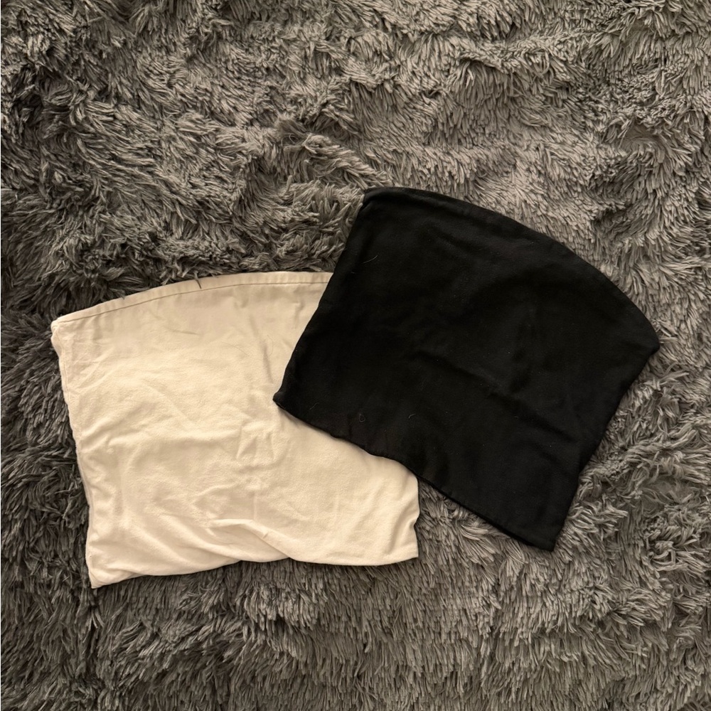 Brandy Melville Black and White Tube Tops